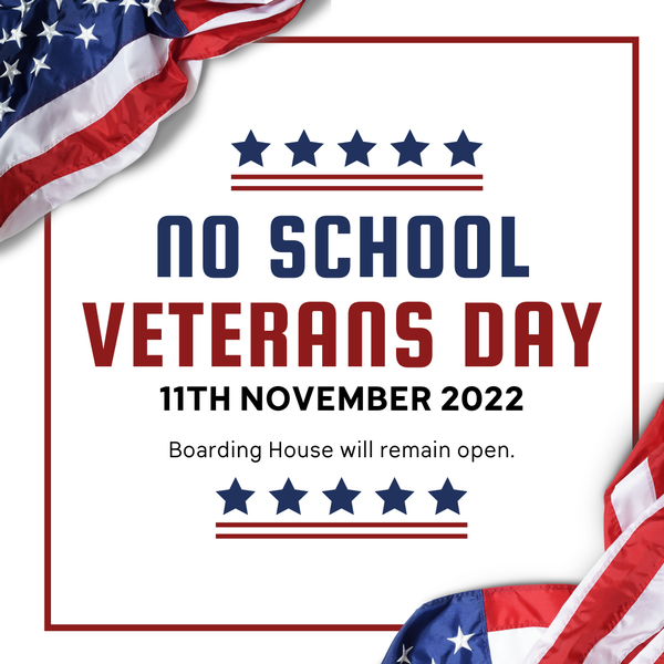 Veterans Day - NO SCHOOL