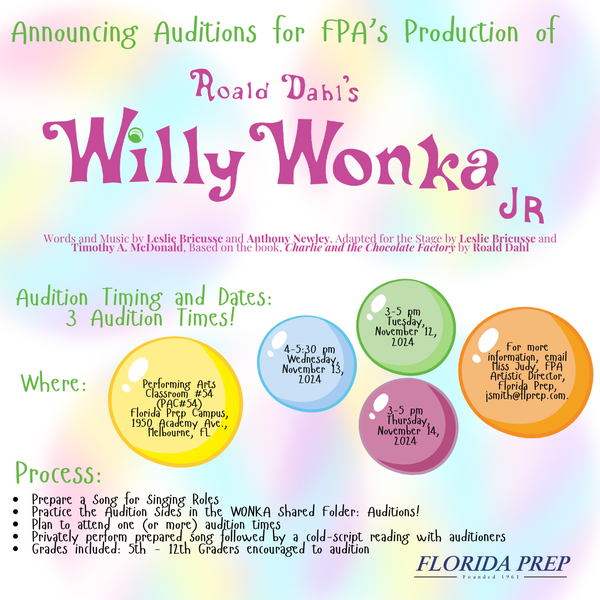 Willy Wonka, Jr. Audition